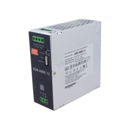 Alimentator: pulsatoriu; pentru şină DIN; 480W; 12VDC; 0÷30A; 94%
