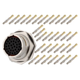 Conector: circular; soclu,mufă; PIN: 32; mamă; crimpat; RT360; IP67
