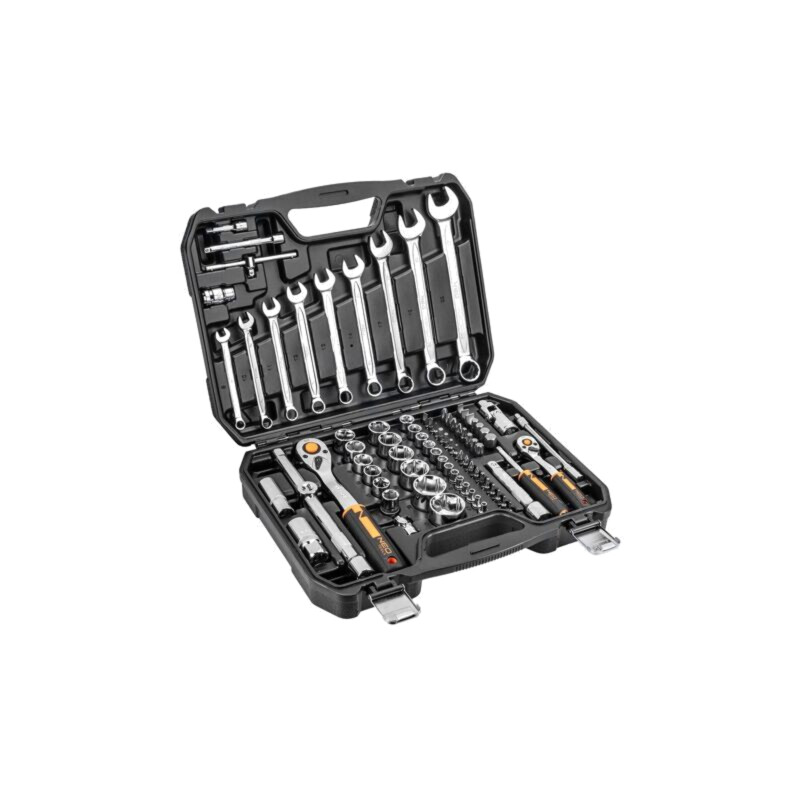 Cheie-set; 6-puncte,tubulară; Fixare: 1/2",1/4"; 82buc. Cheie-set; 6-puncte,tubulară; Fixare: 1/2",1/4"; 82buc.
