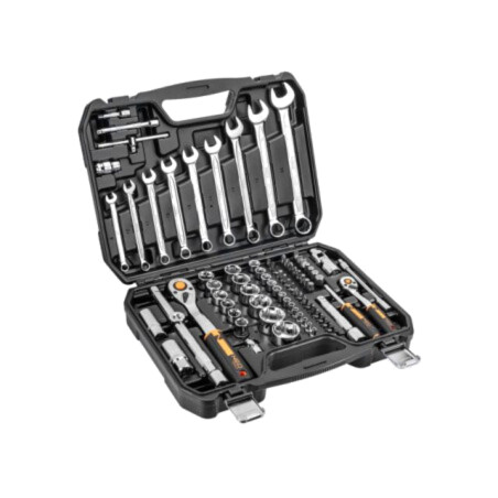 Cheie-set; 6-puncte,tubulară; Fixare: 1/2",1/4"; 82buc.