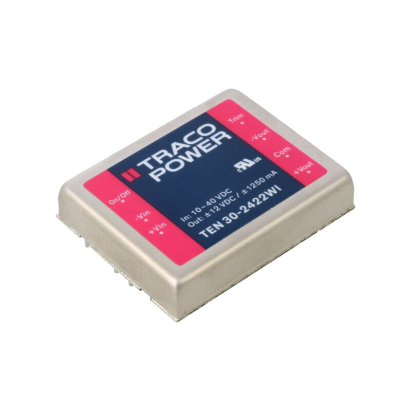Convertor: DC/DC; 30W; Uintr: 10÷40VDC; Uieş: 12VDC; Uieş2: -12VDC