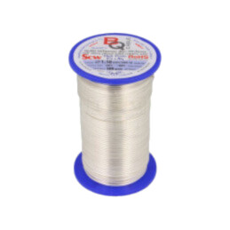 Sârmă de cupru argintată; 1,1mm; 500g; Cu,argintat; 59m