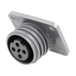 Conector: circular; soclu; mamă; PIN: 4; 18A; 600V; EXPlora; nichelat