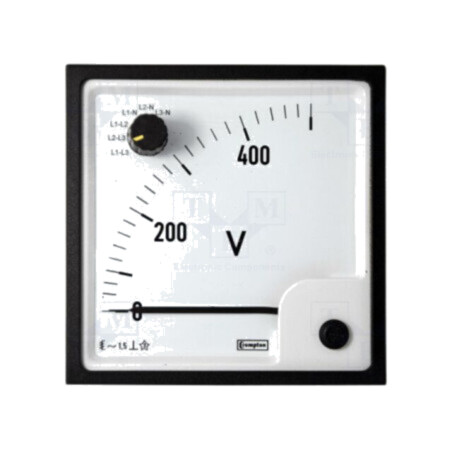 Voltmetru; pe panou; VAC: 0÷300V; Clasa: 1,5; True RMS; Uintr: 300V