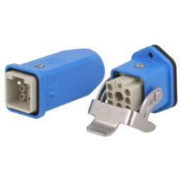 Conector: HDC; tată + mamă; 10A; 90V; Han® Ex; PIN: 7; 6+PE; crimpat