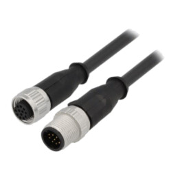 Cablu: pentru senzori/automatizări; PIN: 12; mufă; 10m