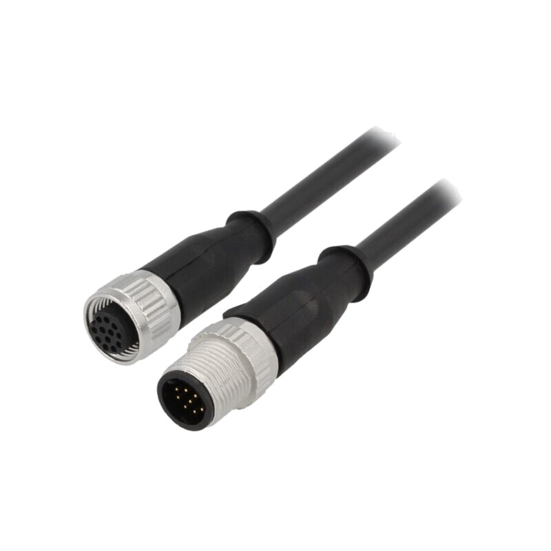 Cablu: pentru senzori/automatizări; PIN: 12; mufă; 10m Cablu: pentru senzori/automatizări; PIN: 12; mufă; 10m