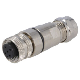 Conector: M12; mufă; PIN: 5; mamă; 60V; IP67; lipire; pe cablu; 4A