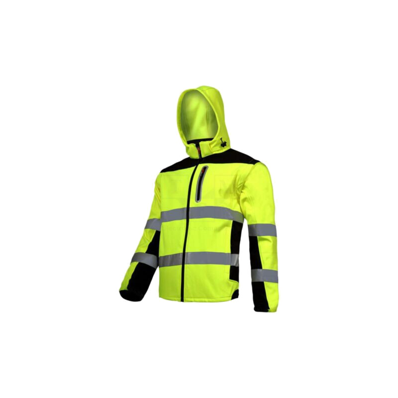 Bluză softshell; Dimensiune: L; galbenă; 320g/m2 Bluză softshell; Dimensiune: L; galbenă; 320g/m2