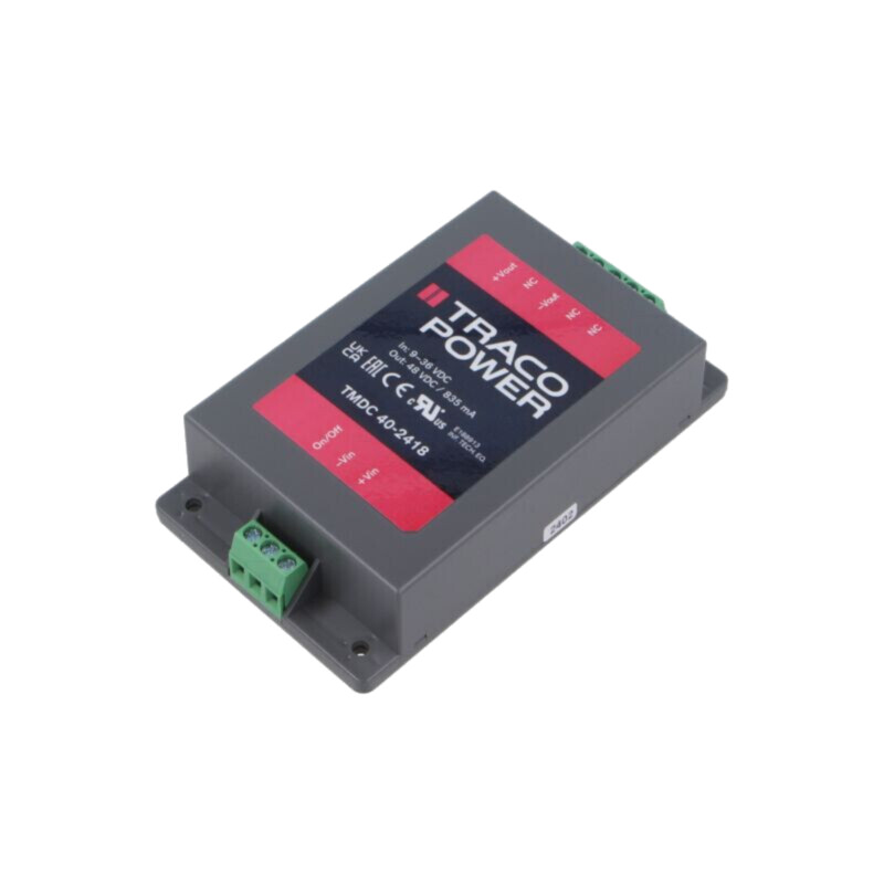 Convertor: DC/DC; 40W; Uintr: 9÷36VDC; Uieş: 48VDC; Iieş: 835mA Convertor: DC/DC; 40W; Uintr: 9÷36VDC; Uieş: 48VDC; Iieş: 835mA