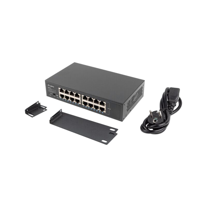 Switch Ethernet; IEC C14,RJ45 soclu x16; Gigabit Ethernet; 250m