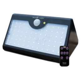 Lamp: LED lighting fixture; IP65; solar; 1100lm; 210x140x108mm; 8h