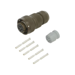 Connector: military; socket; male; PIN: 5; GCA; 13A; crimped; olive