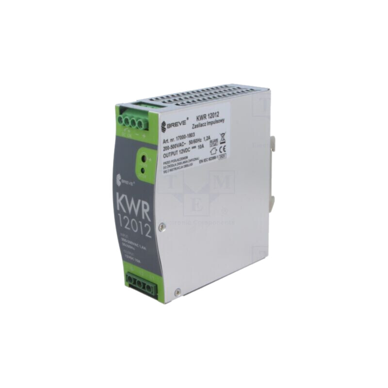 Alimentator: pulsatoriu; 120W; pentru şină DIN; OUT: 1; KWR Alimentator: pulsatoriu; 120W; pentru şină DIN; OUT: 1; KWR