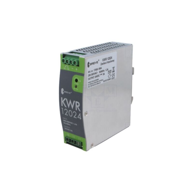 Alimentator: pulsatoriu; 120W; pentru şină DIN; OUT: 1; KWR Alimentator: pulsatoriu; 120W; pentru şină DIN; OUT: 1; KWR