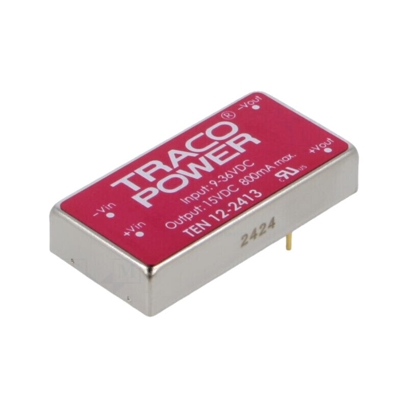 Convertor: DC/DC; 12W; Uintr: 9÷36VDC; Uieş: 15VDC; Iieş: 800mA; TEN
