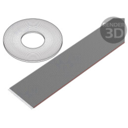 Cablu: cabluri bandă; 1,27mm; litat; Cu; neecranat; PVC; gri; 76m