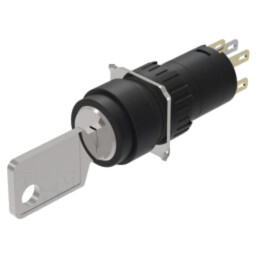 Comutator: rotativ cu cheie; 16mm; Poz.i stab: 2; NC + NO; 51
