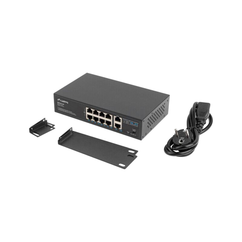 Switch Ethernet; IEC C14,RJ45 soclu x10; Gigabit Ethernet; 250m