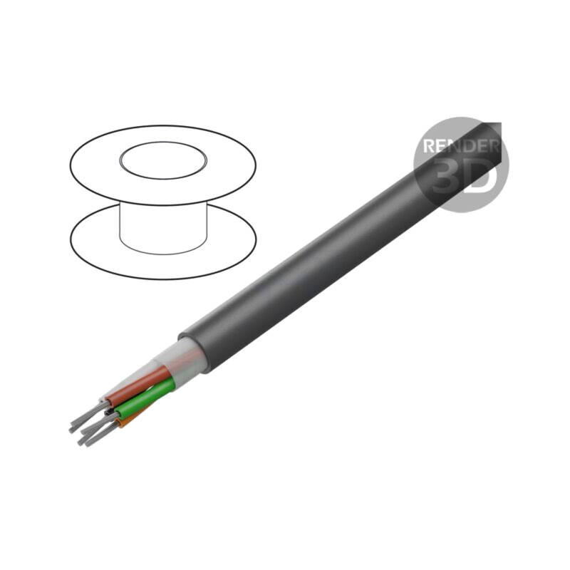 Cablu; Alpha Essential C&C LSZH; 4x22AWG; neecranat; 300V; 30,5m Cablu; Alpha Essential C&C LSZH; 4x22AWG; neecranat; 300V; 30,5m