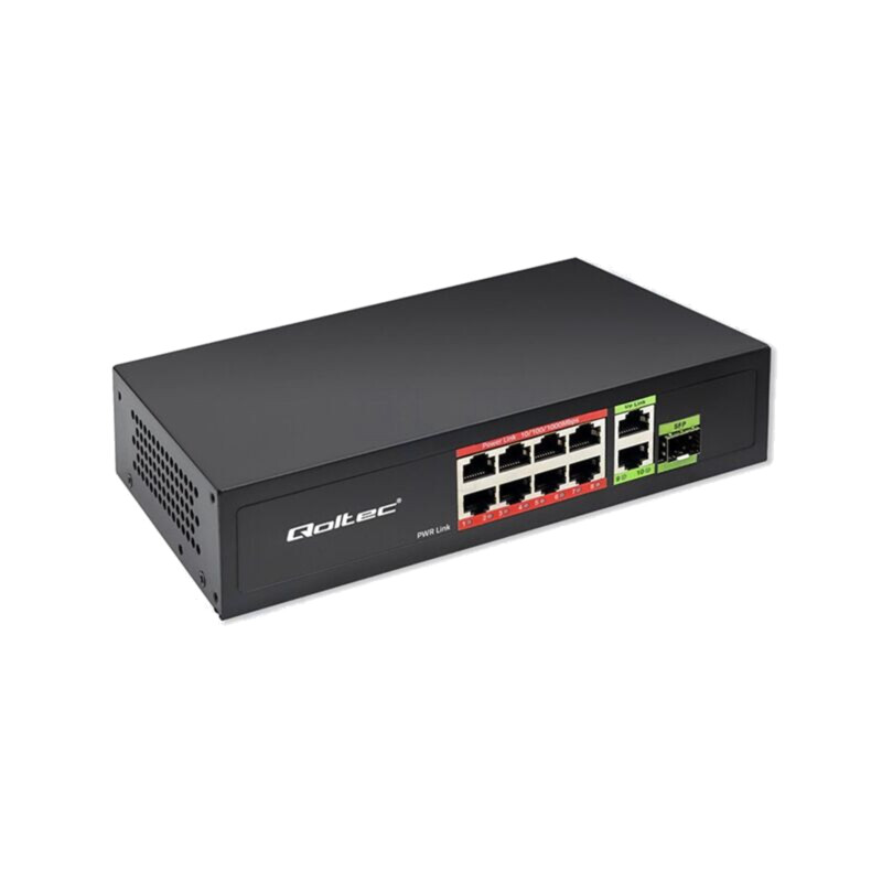 Switch Ethernet; IEC C13,RJ45 soclu x10,SFP x1; neagră Switch Ethernet; IEC C13,RJ45 soclu x10,SFP x1; neagră