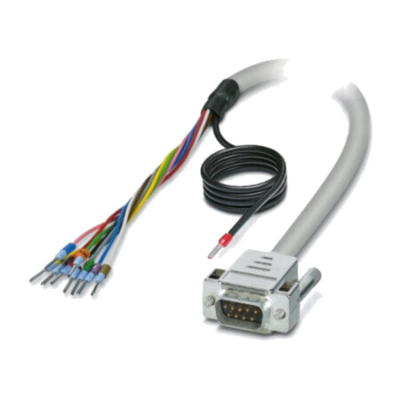 Cablu; D-Sub 9pin mufă,cabluri; PVC; Lung: 0,5m; gri; Fire: Cu; IP54