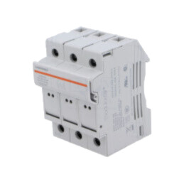 Clemă; 10x38mm; pentru şină DIN; 32A; 800VAC; Poli: 3; 1kVDC; IP20