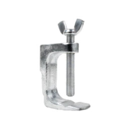 Clemă de menghină; argintie; banană 4mm priză; max.50mm