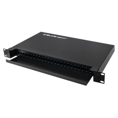 Patch panel de fibră optică; neagră; Număr porturi: 24; rack 19"