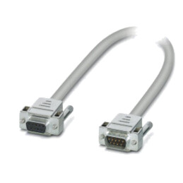 Cablu; D-Sub 9pin soclu,D-Sub 9pin mufă; PVC; Lung: 0,5m; gri