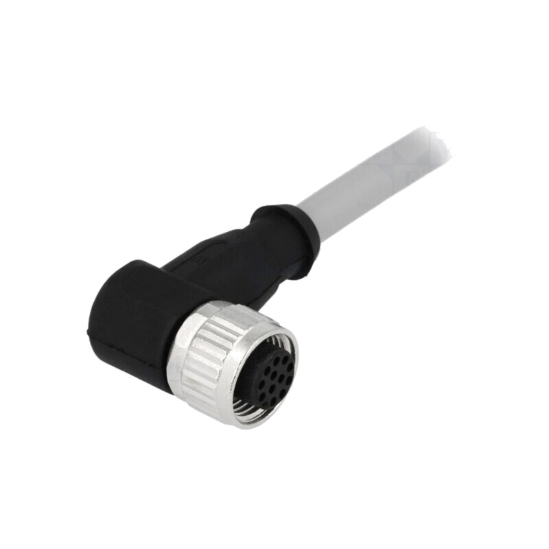 Conector: M12; mufă; mamă; PIN: 12; în unghi 90°; cabluri; 5m Conector: M12; mufă; mamă; PIN: 12; în unghi 90°; cabluri; 5m
