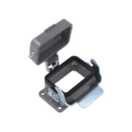 connector Han B BASE PANEL 1 LEVER METAL COVER