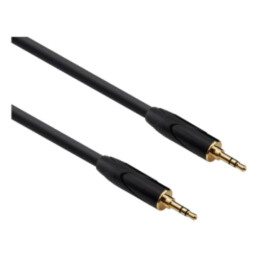 Cablu; Jack 3,5mm mufă,din ambele părţi; 20m; negru; Øcablu: 6mm