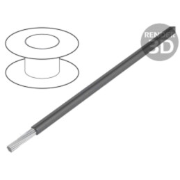 Cablu; HookUp Wire; litat; Cu; 22AWG; PVC; gri închis; 150V; 30,5m