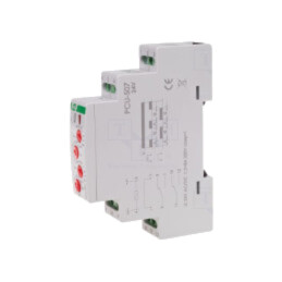 Timer; 0,1s÷24zile; DPDT; 250VAC/8A; 24VDC; PCU; pentru şină DIN