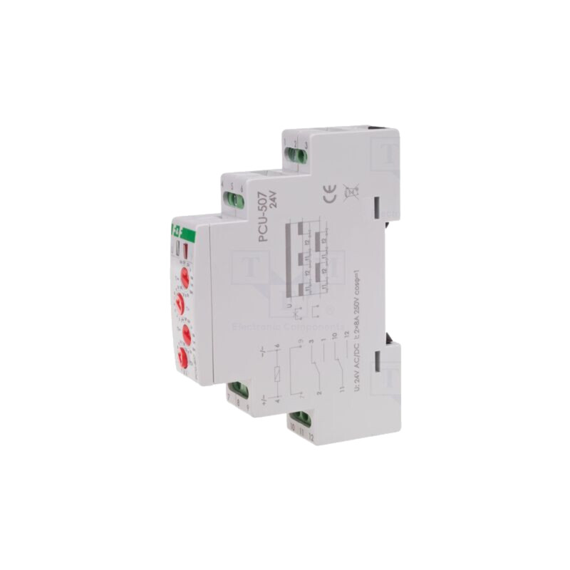 Timer; 0,1s÷24zile; DPDT; 250VAC/8A; 24VDC; PCU; pentru şină DIN Timer; 0,1s÷24zile; DPDT; 250VAC/8A; 24VDC; PCU; pentru şină DIN