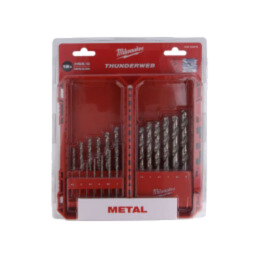 Set de burghie; pt.metal; cutie din plastic; metal,oţel; 19buc.