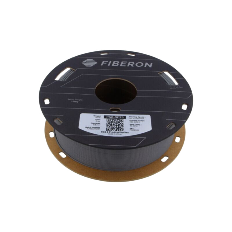 Filament: PA6-GF; 1,75mm; gri; 280÷300°C; 500g; Temp.masă: 40÷50°C