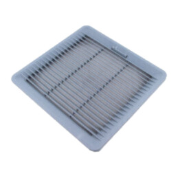 Ventilation grille; Cutout: 177x177mm; IP54; grey; UL94V-0