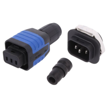 Conector: alimentare AC; lipire,terminal cu şurub; tată + mamă