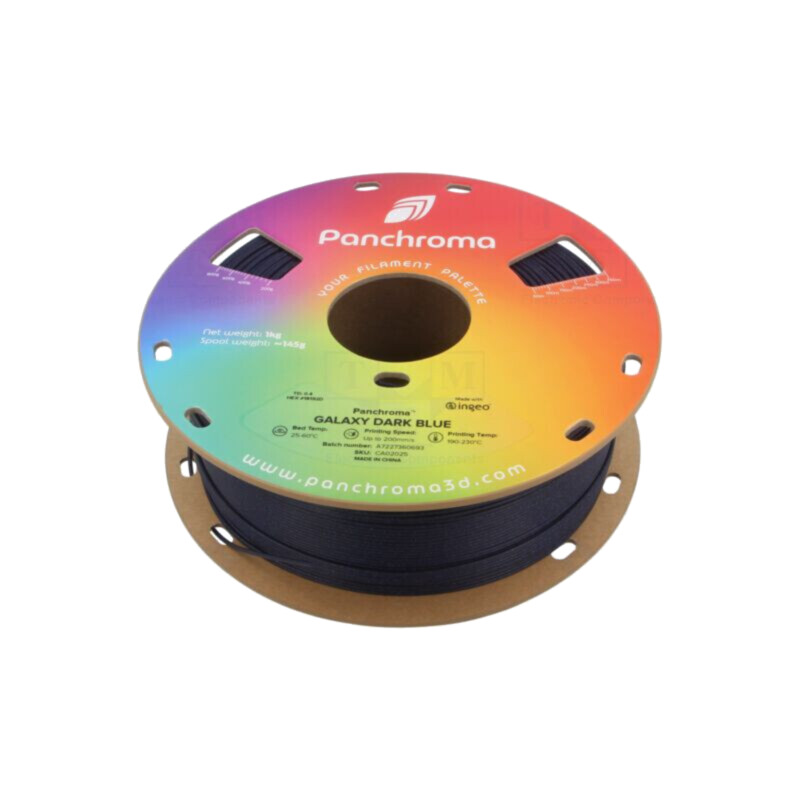 Filament: PLA; 1,75mm; galaxy dark blue; 190÷230°C; 1kg Filament: PLA; 1,75mm; galaxy dark blue; 190÷230°C; 1kg