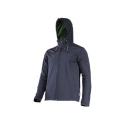 Bluză softshell; Dimensiune: XL; neagră; cu hotă; 280g/m2