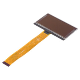 Afişaj: OLED; grafic; 2,7"; 128x64; Dim: 73x41,86x2,05mm; albă; 1x30