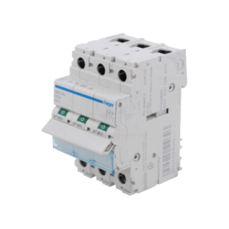 Separator-întrerupător; Poli: 3; pentru şină DIN; 100A; 400VAC