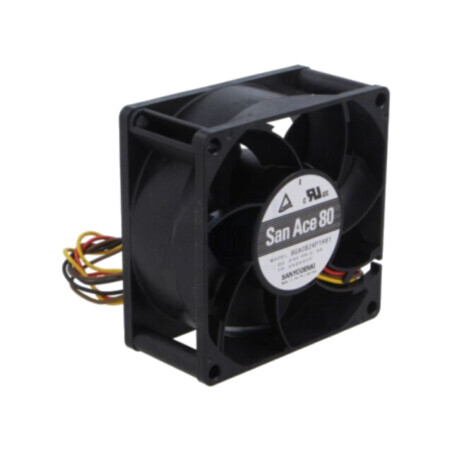 Ventilator: DC; axial; 24VDC; 80x80x38mm; 135m3/h; 55dBA; bilă