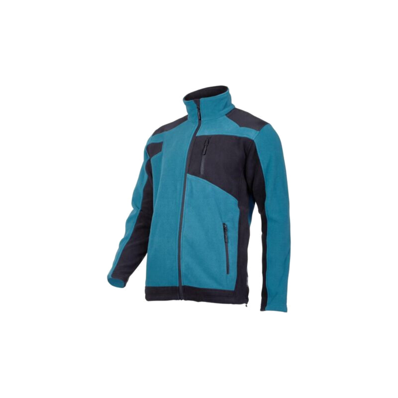 Fleece sweatshirt; Size: XL; turquoise and white; 290g/m2 Fleece sweatshirt; Size: XL; turquoise and white; 290g/m2
