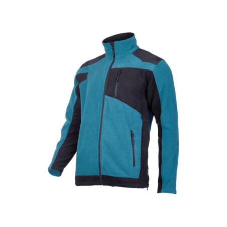 Fleece sweatshirt; Size: XL; turquoise and white; 290g/m2