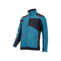 Fleece sweatshirt; Size: XXL; turquoise and white; 290g/m2