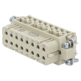Conector: HDC; mamă; 16A; 250V; Han® A; PIN: 16; 16+PE; UL94V-0; 1mΩ