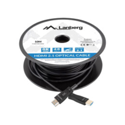 Cablu; HDMI mufă,din ambele părţi; PVC; HDMI 2.1; Lung: 10m; negru
